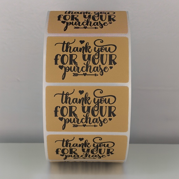 Thank You For Your Purchase Stickers – Small Business Packaging Labels 2" - Picture 2 of 11